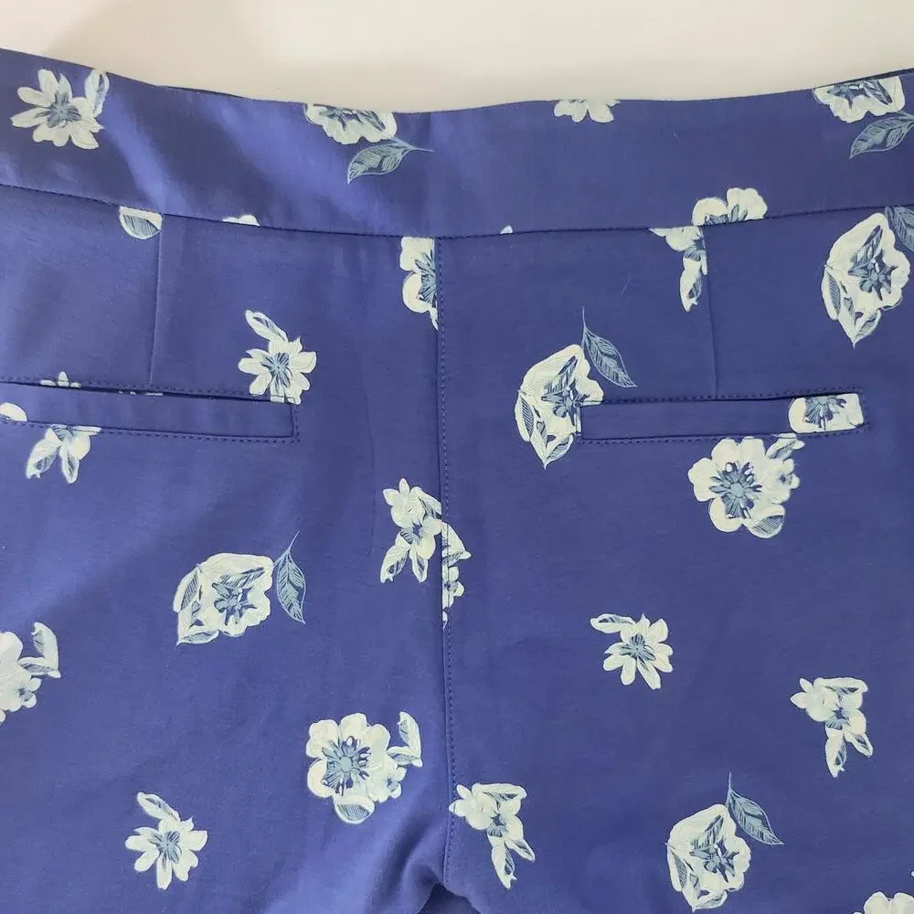 Betabrand Dress/Yoga Pants Blue with Flower Print Size Medium - Picture 6 of 10